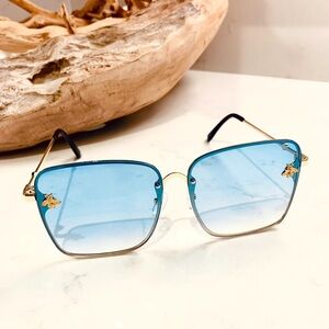 Stylish Blue Gradient Sunglasses